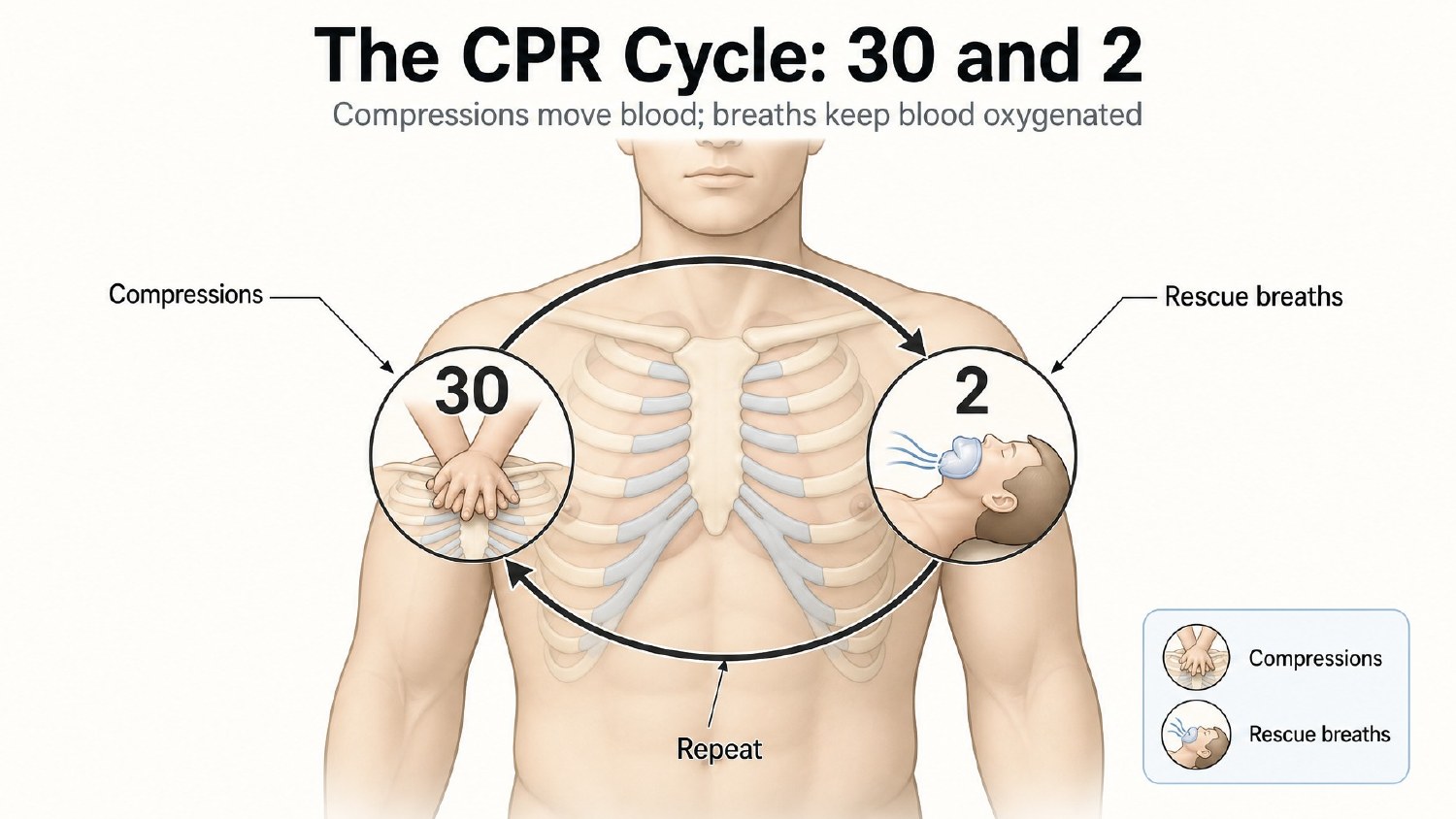 CPR Essentials visual summary, page 3