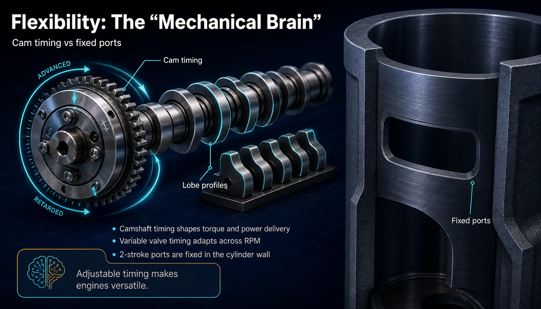 Engine explanation diagram from the supplied report