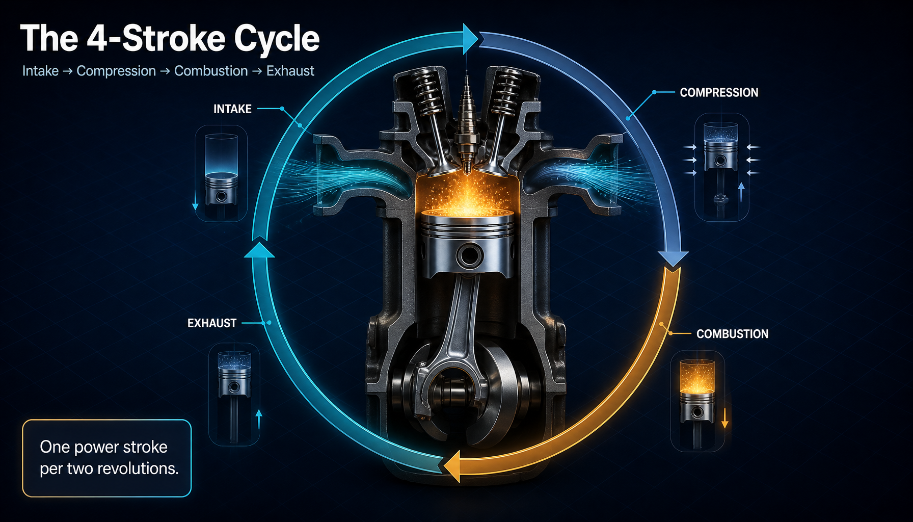 Engine explanation diagram from the supplied report